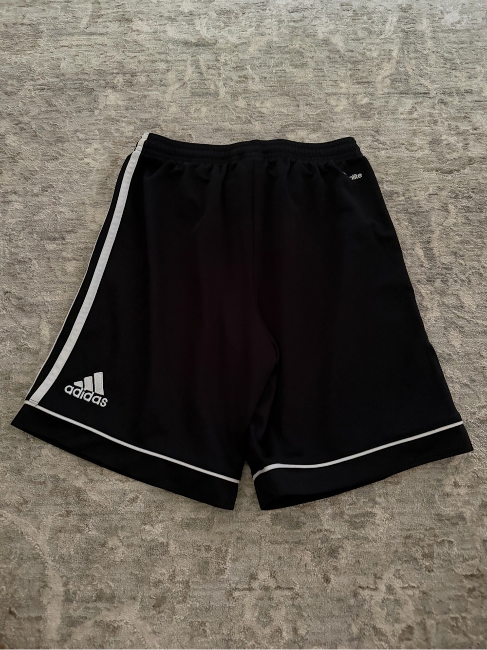 adidas Black Shorts with White Trim - Kids